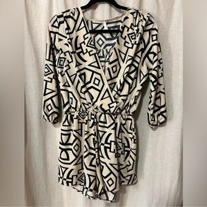 Geometric Print Romper